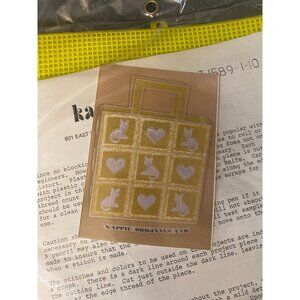 Vintage Original Plastic Canvas Shopping Bag Kit Set New NIP Yellow